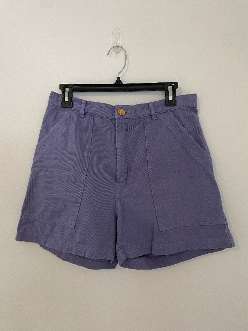 Big Bud Press Work Pants Shorts Purple, 100% Cotton Made in USA, Women’s Medium